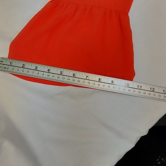 🐱 Reitmans XXL Sheer Draped Blouse Orange - Picture 7 of 8